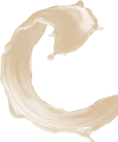 Splash eines vorbereiteten Eiweiß Pro Pulver Spekulatius.