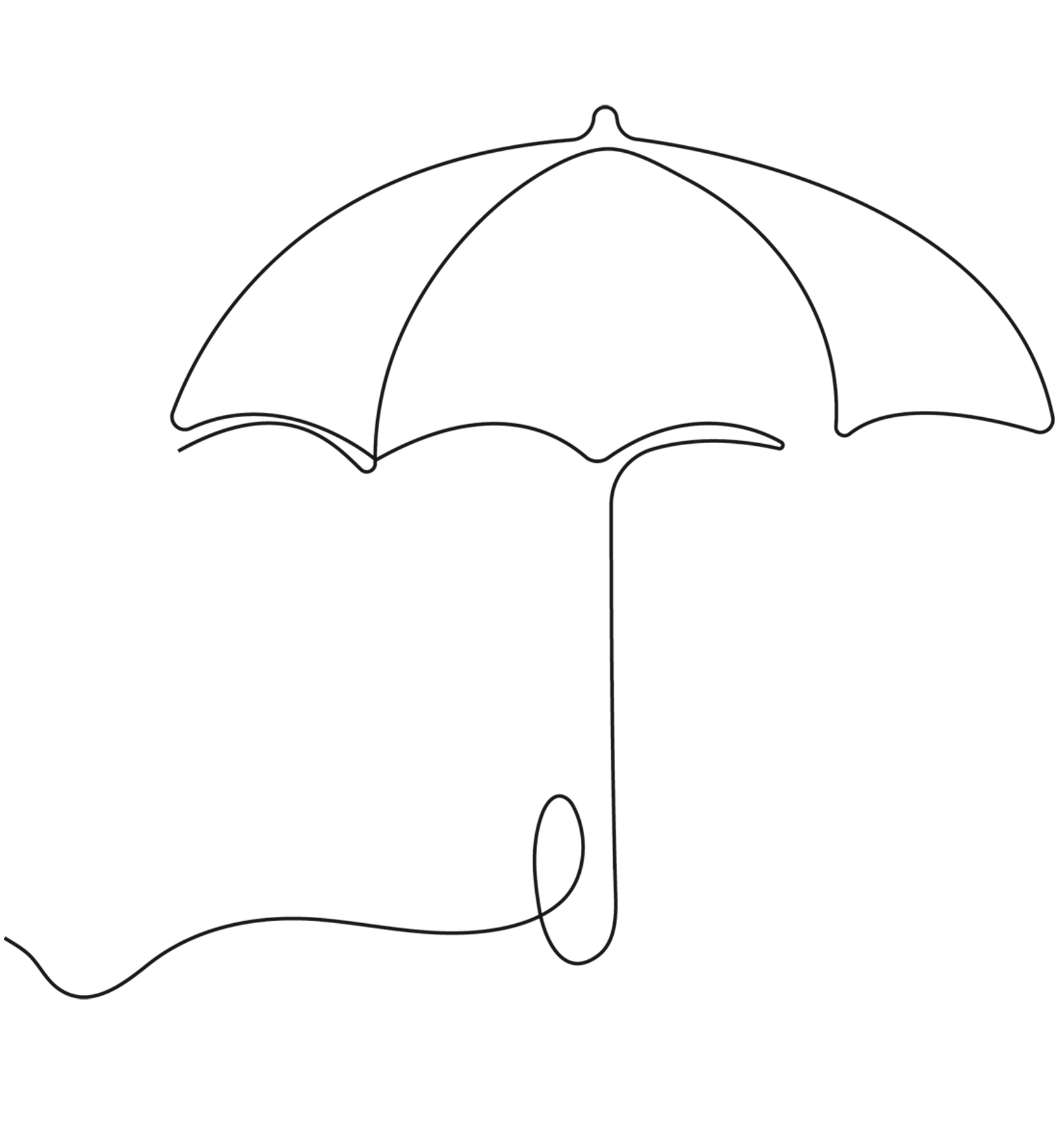 Zeichnung eines Regenschirms